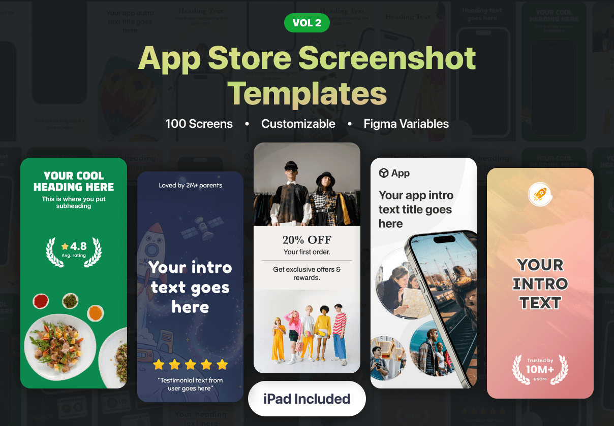 App Store Screenshot Templates Figma Vol 2