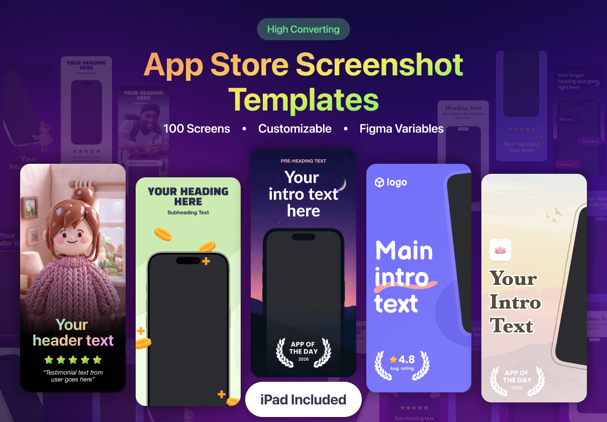 App Store Screenshot Templates Figma