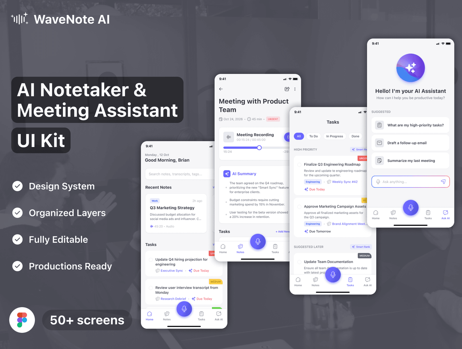 WaveNote AI - AI Notetaker &  Meeting Assistant